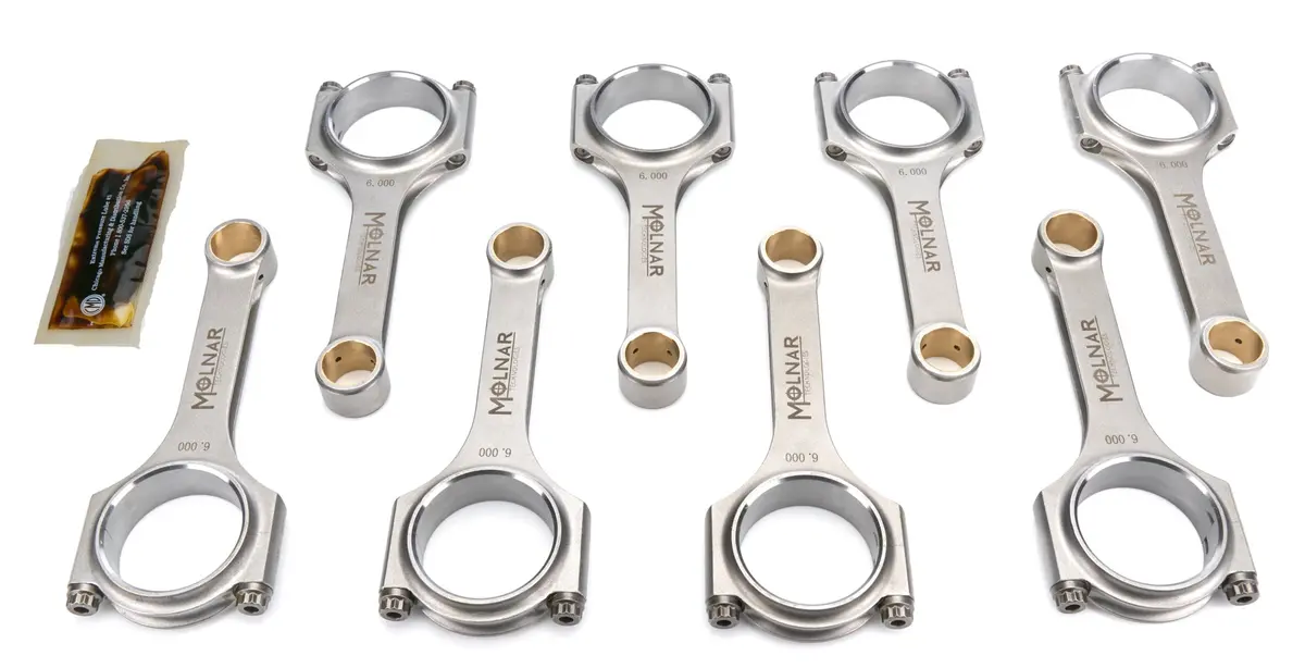 Molnar Ch6000nlb-L8-A Lightweight 6.000 H-Beam Rod Set For Chevrolet Sbc 1