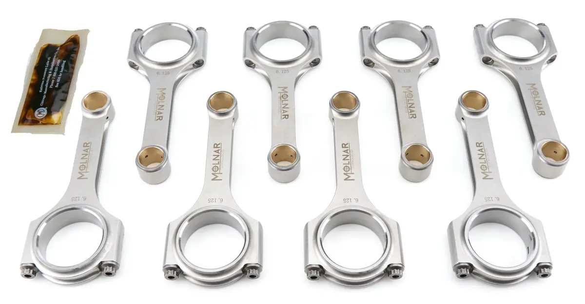 Molnar Ch6125nlb8-A 6.125 H-Beam Rod Set For Chevrolet Sbc 1