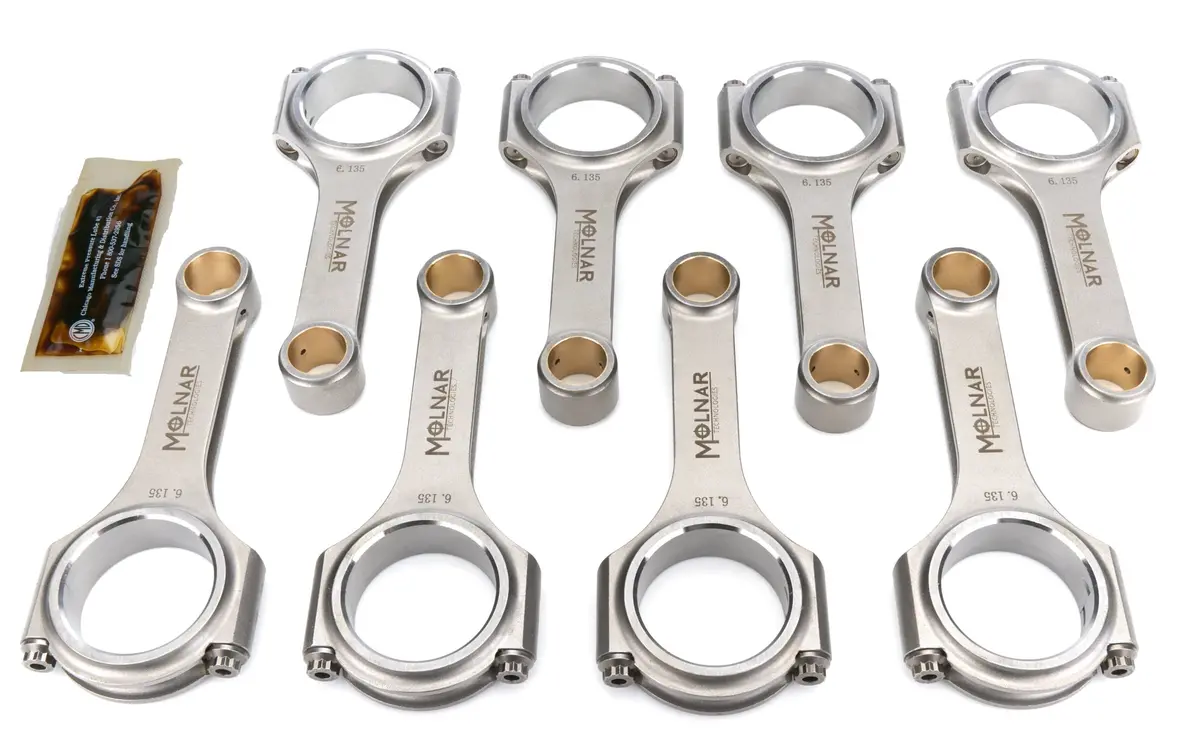 Molnar Ch6135vtb-N8-A Nhra Approved 6.135 H-Beam Rod Set For Chevrolet Bbc 1