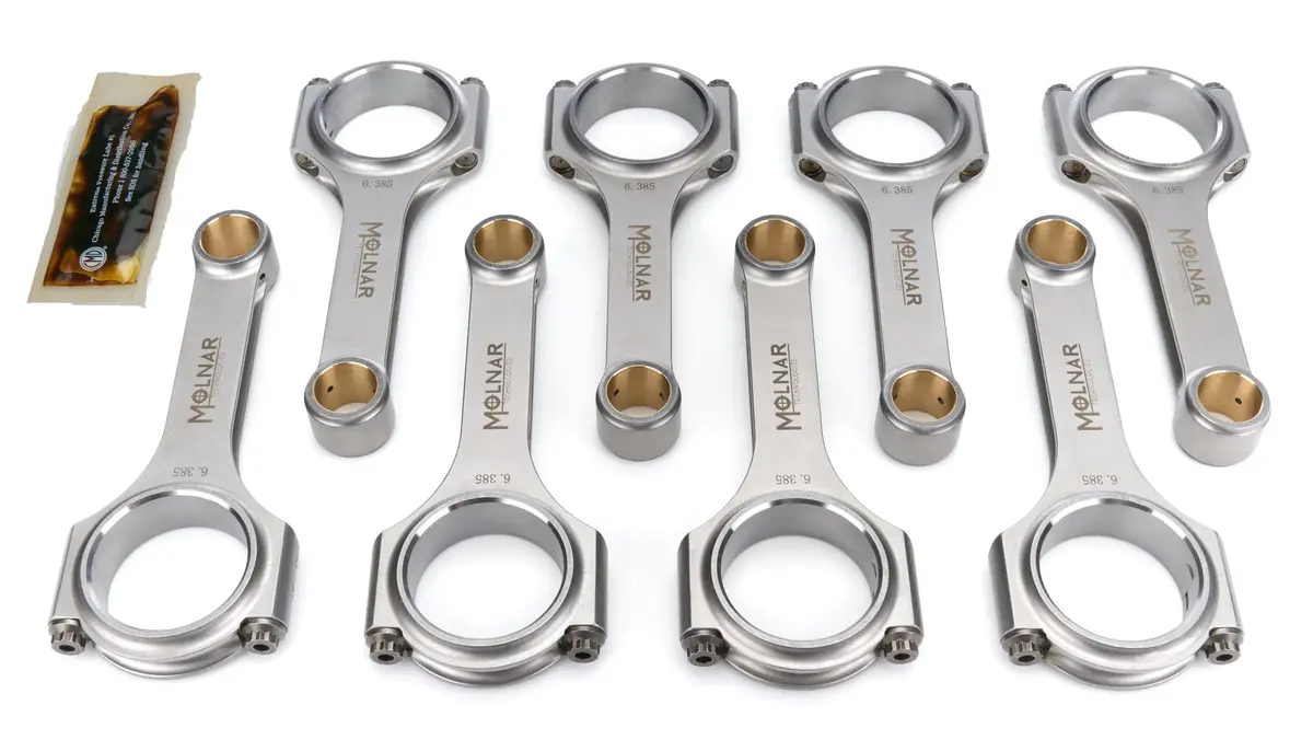 Molnar Ch6385vtb8-A 6.385 H-Beam Rod Set For Chevrolet Bbc 1