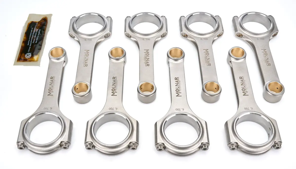 Molnar Ch6700vtb8-A 6.700 H-Beam Rod Set For Chevrolet Bbc 1