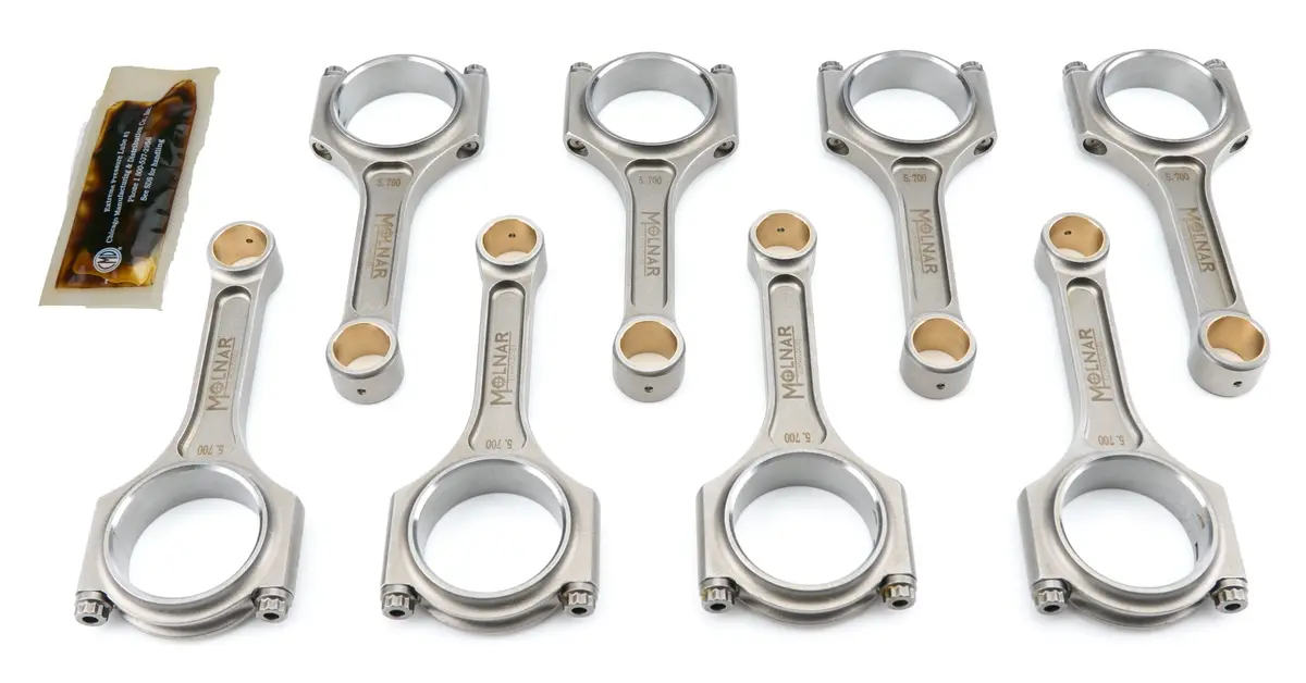 Molnar Ci5700nlb-L8-A Lightweight 5.700 I-Beam Rod Set For Chevrolet Sbc 1
