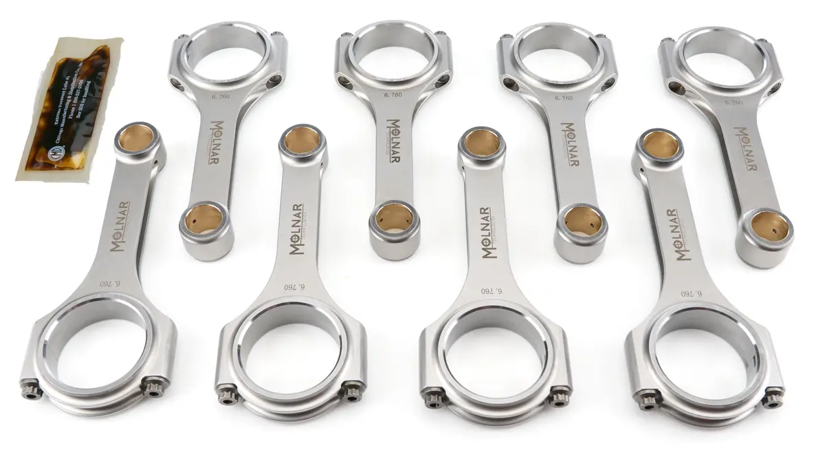 Molnar Dh6760ytb8-A 6.760 H-Beam Rod Set For Mopar Big Block Wedge W/.990 Pin 1