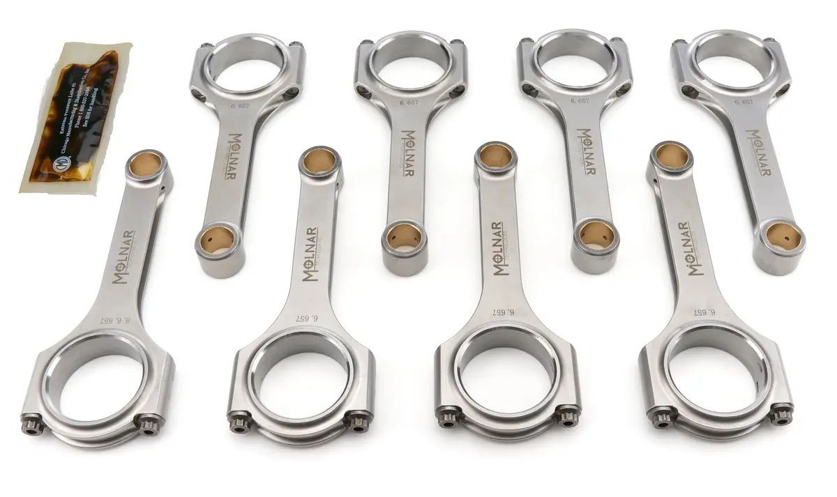 Molnar Fh6657rfb-T8-A 6.657 H-Beam Rod Set For Ford 5.4L Modular 1