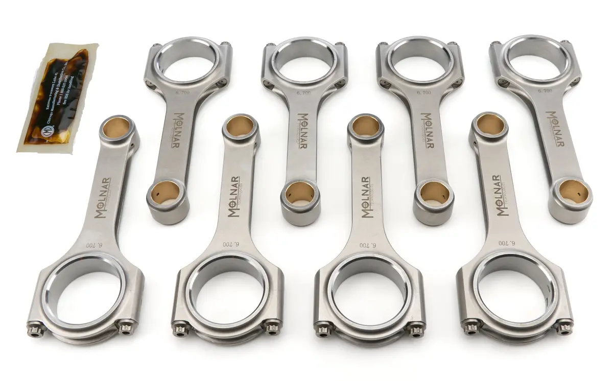 Molnar Fh6700vtb8-A 6.700 H-Beam Rod Set For Ford Bbf 460 W/2.200 Pin Dia. 1