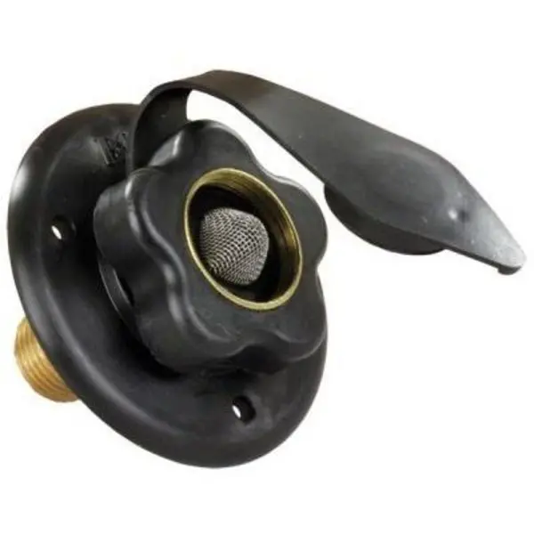 City Water Flange W/ 1/2In Mpt,  Black 1