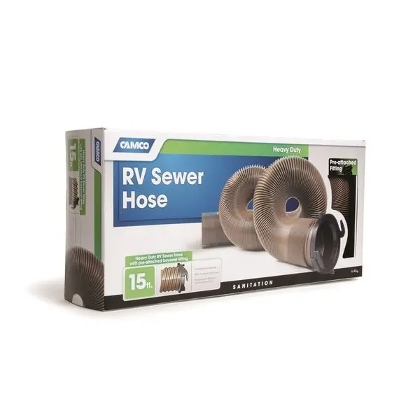 Hts 15Ft Heavy Duty Sewer Hose With Straight Hose Adapter 1