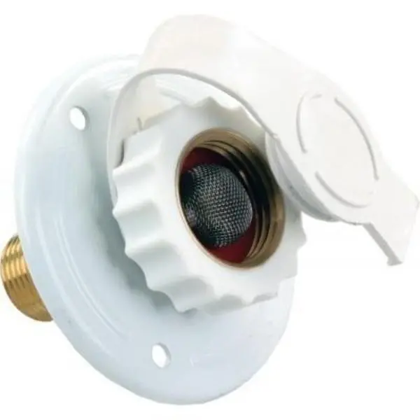 City Water Flange,  Metal,  White,  Mpt 1