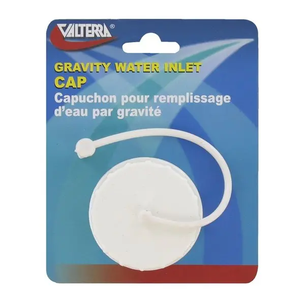 Gravity Water Inlet Cap,  White,  Carded 1
