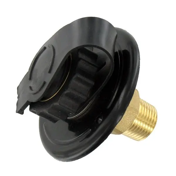 Water Inlet,  2-3/4In Plastic Flange,  Black,  Lead-Free,  Bulk 1