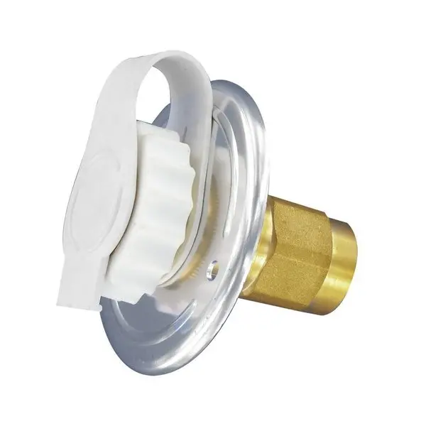 Water Inlet,  2-3/4In Metal Flange,  Alum Finish,  Lead-Free,  Bulk 1
