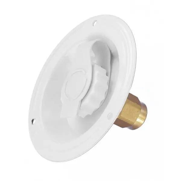 Water Inlet,  Metal Recessed Flange,  White,  Lead-Free,  Bulk 1