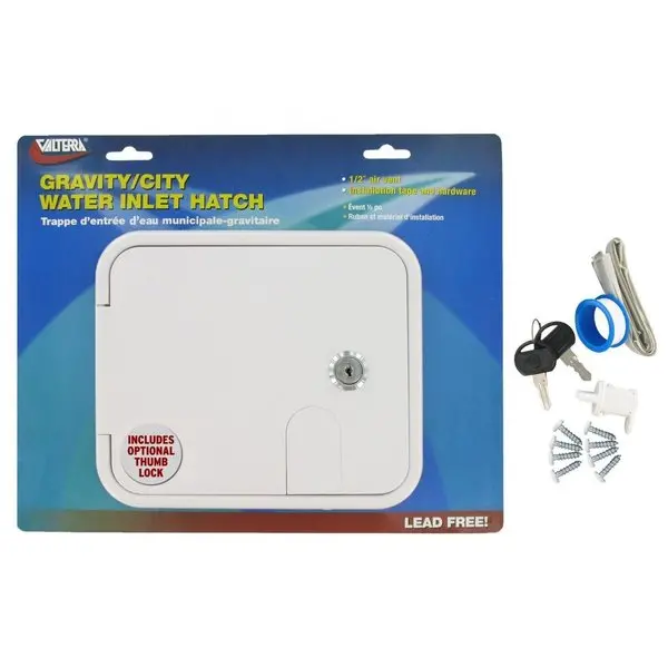 Gravity/Plastic City Water Inlet Hatch,  White,  Carded 1