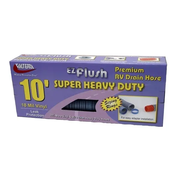 Ez Flush Super Hd Drain Hose,  10Ft,  Slate Blue,  Boxed 1