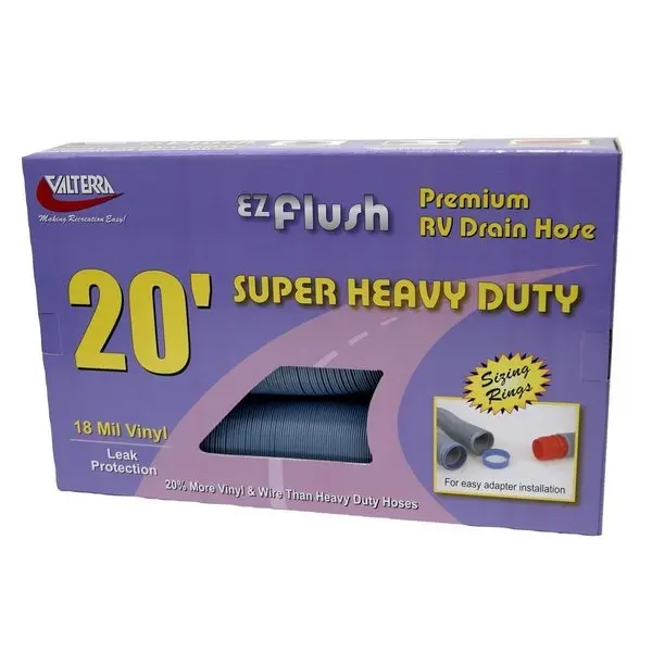 Ez Flush Super Hd Drain Hose,  20Ft,  Slate Blue,  Boxed 1