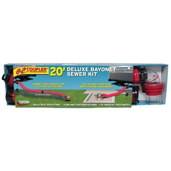 Ez Coupler Deluxe Bayonet Sewer Hose Kit,  20 1