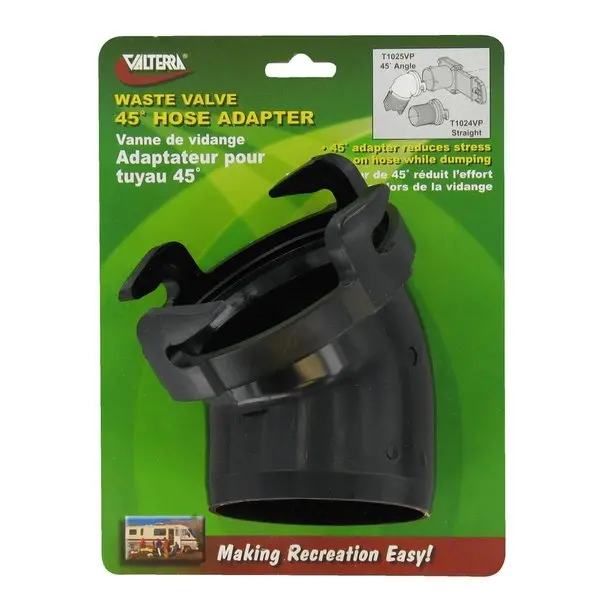 Hose Adapter,  45 Degrees,  Black,  Carded 1
