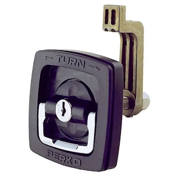 Perko 1031Dp1blk Flush-Mount Locking Latch With Polymer Face For 1-5/8" Hole - Black 1