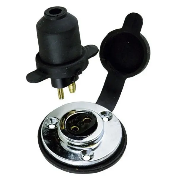 Perko 1190Dp0chr Chrome-Plated Zinc Watertight Deck Connector With Cap - 1-5/8" Diameter 1