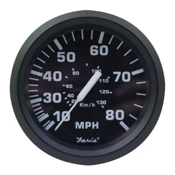 Faria 32812 Euro Speedometer (80 Mph) - 4",  Black 1