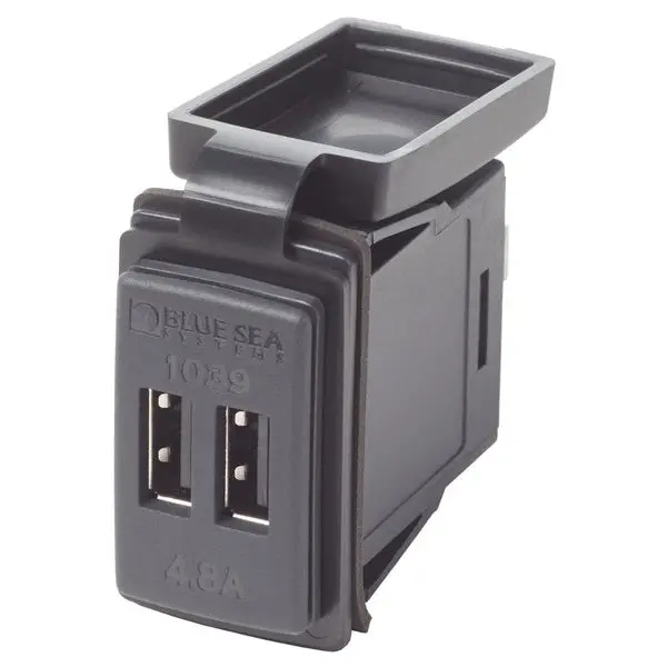 Blue Sea Systems 1039-Bss Dual Usb Charger - Switch Mount,  4.8 A 1