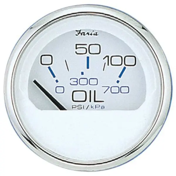 Faria 13802 Chesapeake Stainless Steel Oil Pressure Gauge (80 Psi) - 2",  White 1
