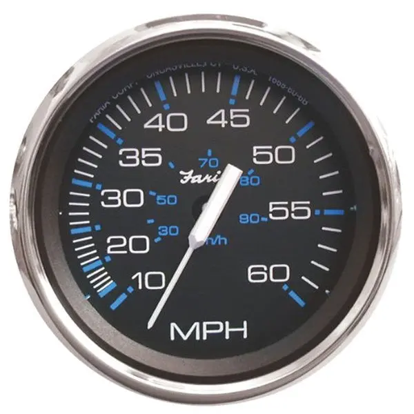 Faria 33704 Chesapeake Stainless Steel Speedometer (60 Mph) Pitot - 4",  Black 1