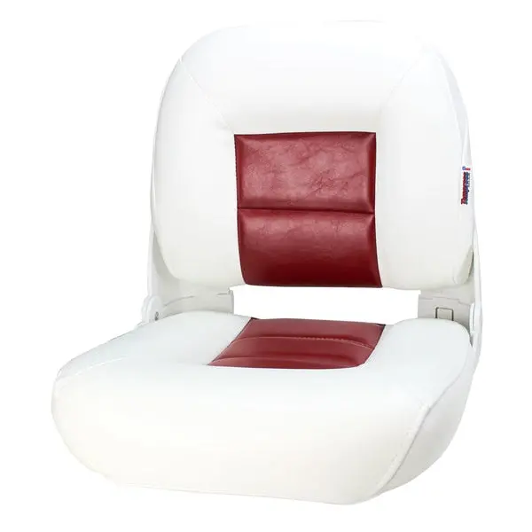 Tempress 60939 Navistyle Low-Back Boat Seat - White/Fire Engine Red 1