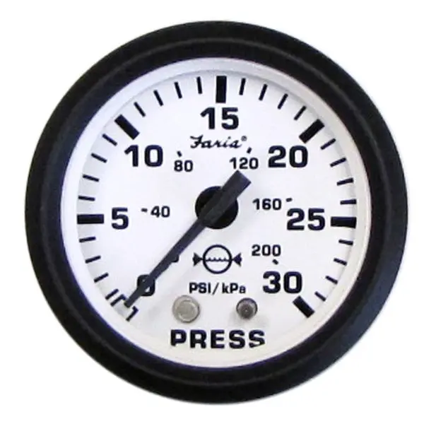 Faria 12903 Euro Water Pressure Gauge Kit (30 Psi) - 2",  White 1