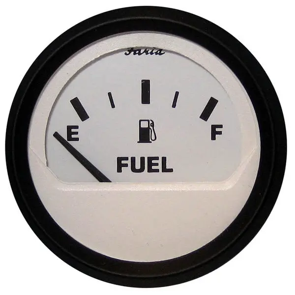 Faria 12901 Euro Fuel Level Gauge (E-1/2-F) - 2",  White 1