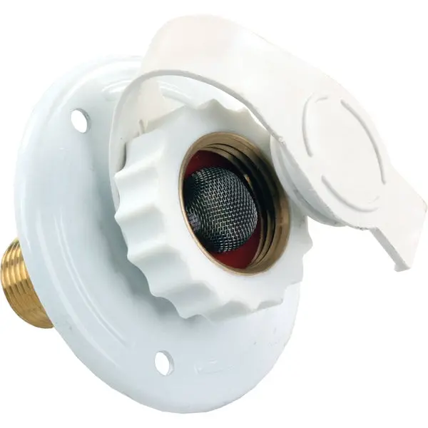 Jr Products 62165 White Aluminum City Water Flange - 12" Mpt X 3/4" 1