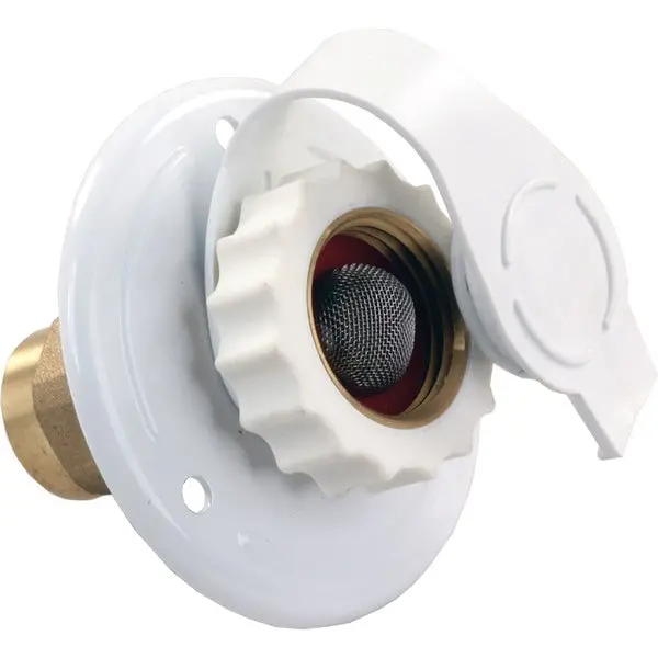 Jr Products 62155 White Aluminum City Water Flange - 12" Fpt X 3/4" 1