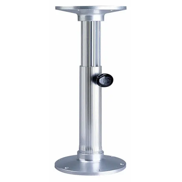 Garelick 75425 Adjustable Table Base W Sealed,  Gas-Powered Rise & Ribbed Stanchion Post-14.5"-29.5" 1