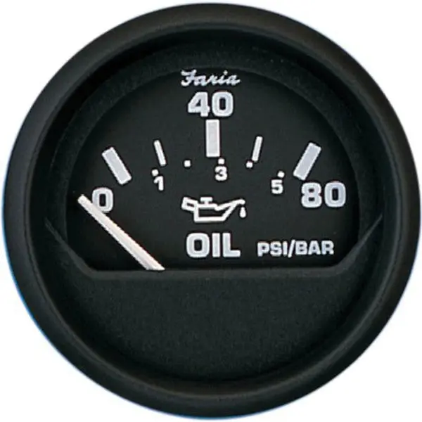 Faria 12803 Euro Oil Pressure Gauge (80 Psi) - 2",  Black 1