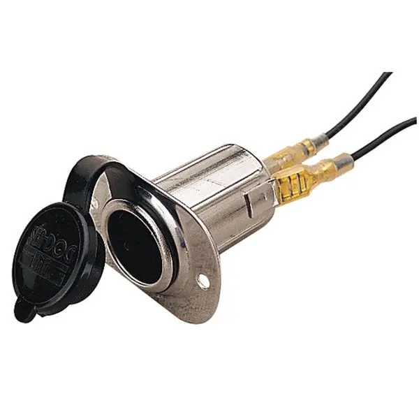 Sea-Dog 426053-1 12-Volt Power Socket - Stainless Steel Socket,  Molded Cap 1