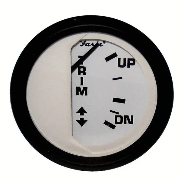 Faria 12916 Euro Trim Gauge (Mercury/Mariner/Mercruiser/Volvo Dp/Yamaha 2001 And Newer) - 2",  White 1