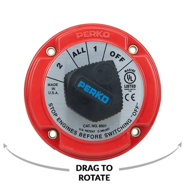 Perko 9703Dp Heavy Duty Battery Disconnect Switch With Alternator Field Disconnect 1