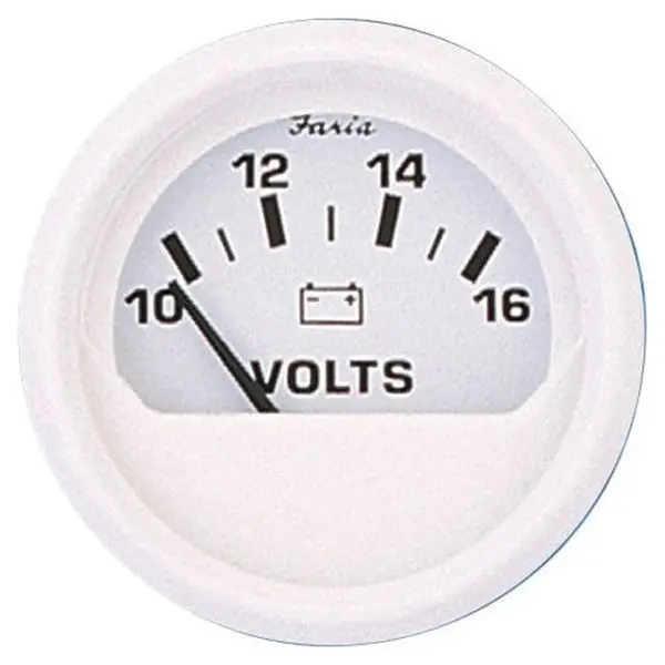Faria 13120 Dress Voltmeter (10-16 Vdc) - 2",  White 1