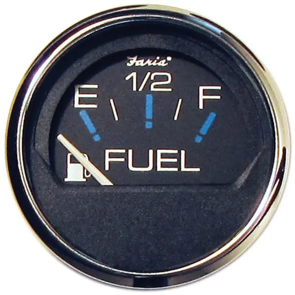 Faria 13701 Chesapeake Stainless Steel Fuel Level Gauge (E-1/2-F) - 2",  Black 1
