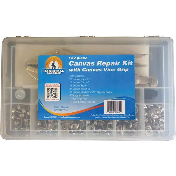 Handiman Marine 970164Ea Canvas Repair Kit With Vice Grip - 131-Piece Set 1