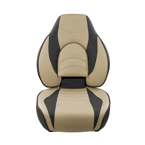 Springfield Marine 1041684-1 Deluxe Fish Pro High Back Seat - Charcoal/Tan 1