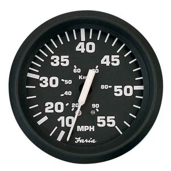 Faria 32810 Euro Speedometer (55 Mph) Pitot - 4",  Black 1