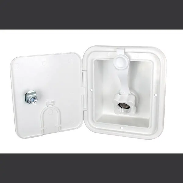 Thetford 94226 City/Gravity Water Hatch With Plastic Check Valve - Polar White 1