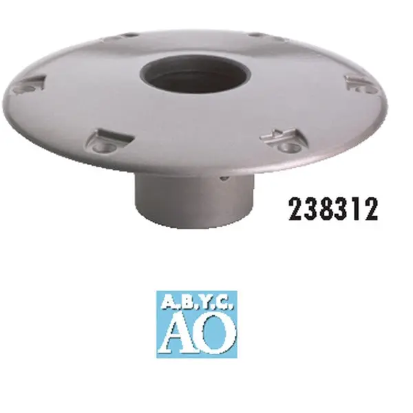 Attwood 238312-1 238 Series Aluminum Socket Base - 9" Round,  Anodized 1