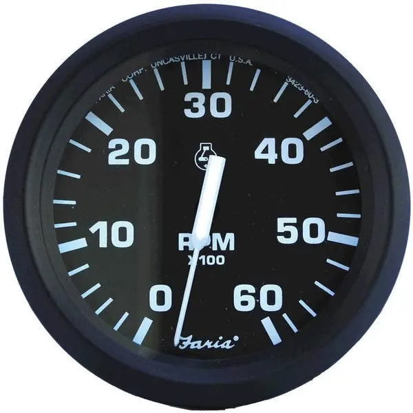 Faria 32804 Euro Tachometer (6000 Rpm) - 4",  Black 1