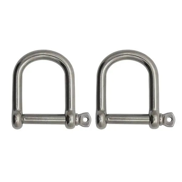 Extreme Max 3006.8234.2 Boattector Stainless Steel Wide D Shackle - 1/2",  2-Pack 1
