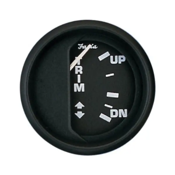 Faria 12827 Euro Trim Gauge (Johnson/Evinrude/Suzuki Outboard) - 2",  Black 1