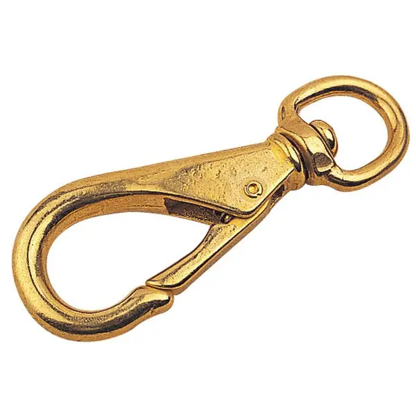 Sea-Dog 139132-1 Brass Swivel Eye Boat Snap - Size 2 (3-5/8" Gate) 1