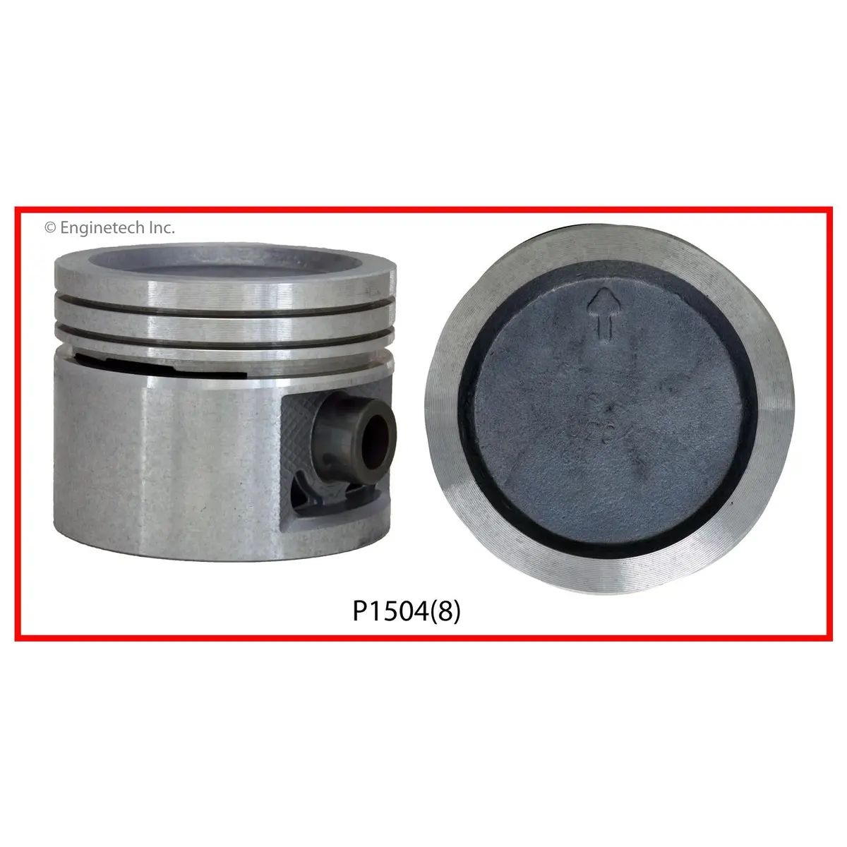 Enginetech P1504(8) Dish Pistons Set For 1968-1980 Buick 350 1