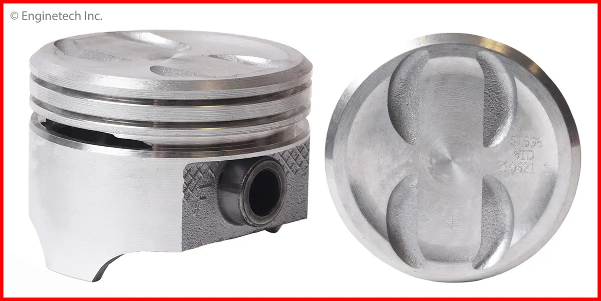 Enginetech P1598(8) Dish Pistons For Chevrolet Small Block 305 5.0L V8 1